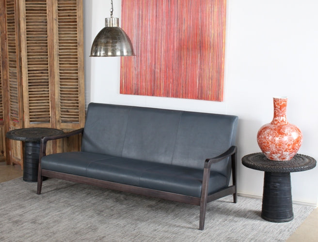 Vintage Slate Leather Sofa