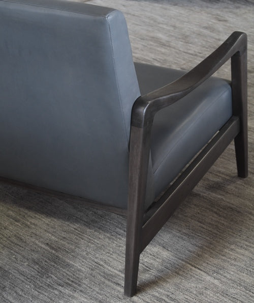 Vintage Slate Leather Sofa