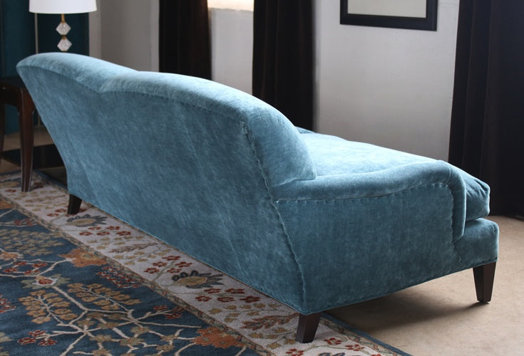 SF133 Peacock Coral Velvet Sofa with 2 Matching Pillows