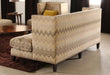 SF134 - Zigzag Sofa with Nailhead Trim and 4 Chartreuse Pillows