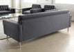 Modern Dark Grey Sofa with Tufted Back & Seat