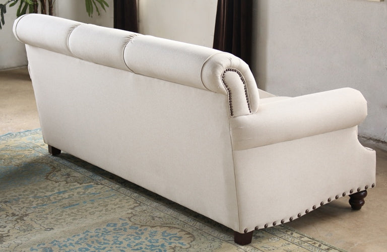 SF153 Natural Linen Sofa