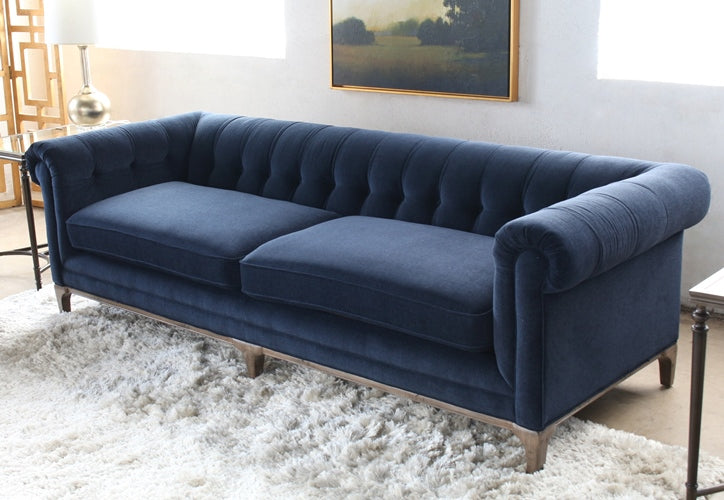 SF161 Griffon Tufted Sofa in Plush Navy