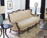 SF163 Ornate French Style Tufted-Back Sofa with Gold Gilt Frame 