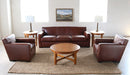 CC217 Tight Back Jean Michel Frank Style Club Chair in Leather 