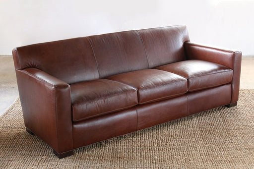 SF174 Tight Back Jean Michel Frank Style Sofa in Leather 