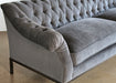 Damon Tufted Sofa in Charcoal Velvet