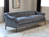Damon Tufted Sofa in Charcoal Velvet