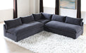 SF184 Grant 3 Piece Sectional in Charcoa