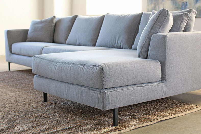 Hunter Sectional in Gray Flannel