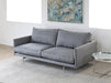 SF196 Union Sofa in Charcoal with Brushed Stainless Steel Legs
