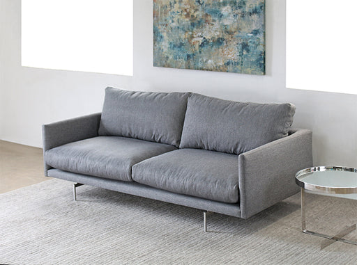 SF196 Union Sofa in Charcoal with Brushed Stainless Steel Legs