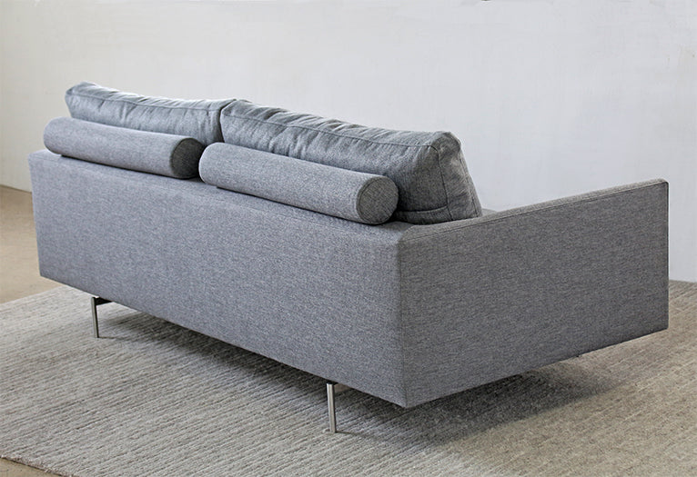 SF196 Union Sofa in Charcoal with Brushed Stainless Steel Legs