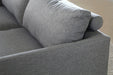SF196 Union Sofa in Charcoal with Brushed Stainless Steel Legs