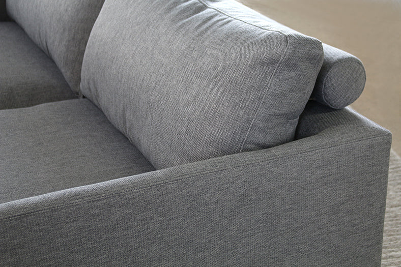 SF196 Union Sofa in Charcoal with Brushed Stainless Steel Legs