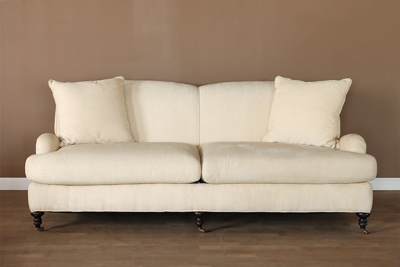 George Smith Style Tightback Sofa in Linato Cream