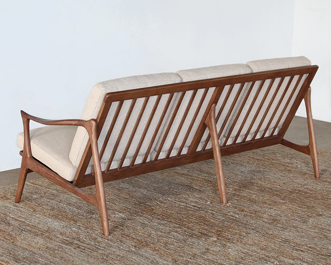 SF203 Danish Modern Sofa With Beige Upholstery