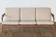 SF203 Danish Modern Sofa With Beige Upholstery