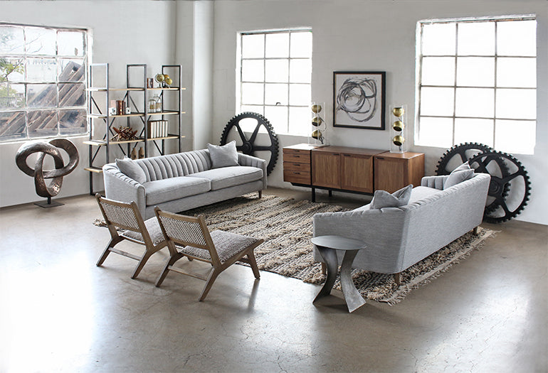 SB47 Danish Modern Media Cabinet with Side Drawers 