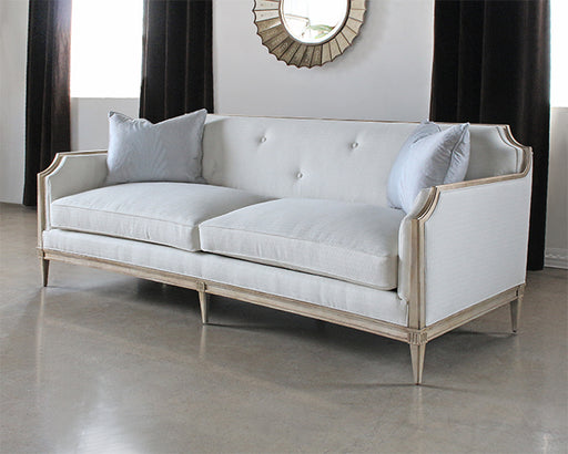 SF206 - Tufted Italian Sofa in Ivory Upholstery