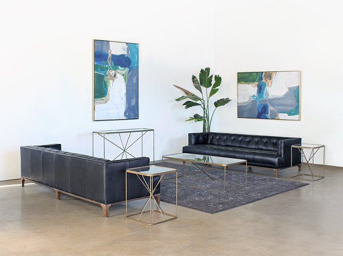 SF210 Dylan Tufted Sofa in Rider Black 
