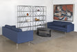 SF213 Azure Sofa with Brushed Stainless Steel Legs