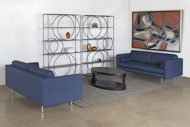 SF213 Azure Sofa with Brushed Stainless Steel Legs