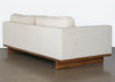 SF232 - Natural Oak Track Arm Sofa With Ivory Upholstery