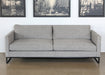 SF233 - Slim Square Arm Sofa In Textured Light Gray
