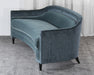 SF234 - London Blue Topaz Curved Velvet Sofa