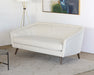 SF236 - Ivory Curved Channeled Back Sofa