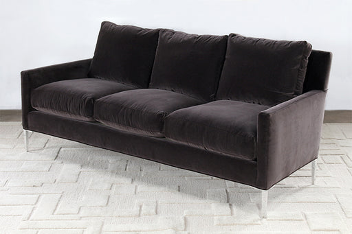 SF238 - Modern 3 Seat Sofa In Smoke Grey Velvet