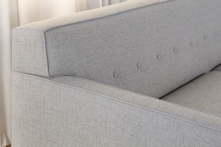 Cement Cross Hatch Subtle Multi Color Woven Sofa