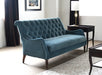 SF24 Peacock Blue Velvet Tufted Sofa