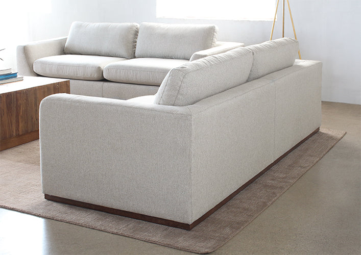 SF252 - Off White Mordern Sofa With Flared Sides