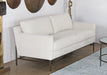 SF263 - Natural Boucle Sofa On Bronze Iron Base 