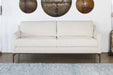 SF263 - Natural Boucle Sofa On Bronze Iron Base 