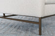 SF263 - Natural Boucle Sofa On Bronze Iron Base 