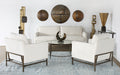 SF263 - Natural Boucle Sofa On Bronze Iron Base 