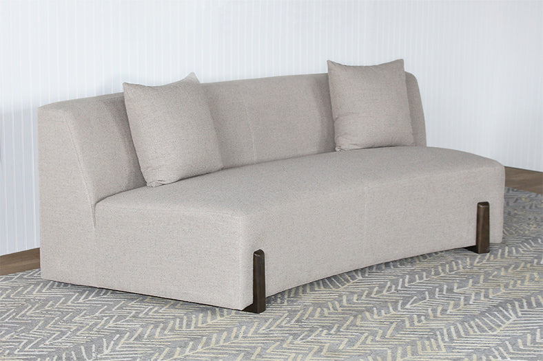 Light Tan Armless Wedge Sofa