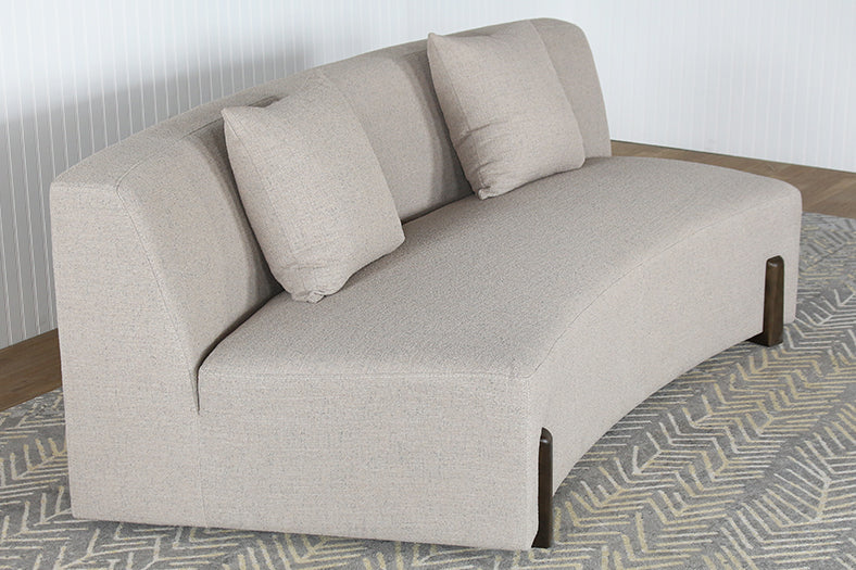 Light Tan Armless Wedge Sofa