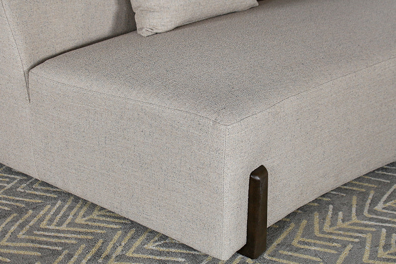 Light Tan Armless Wedge Sofa