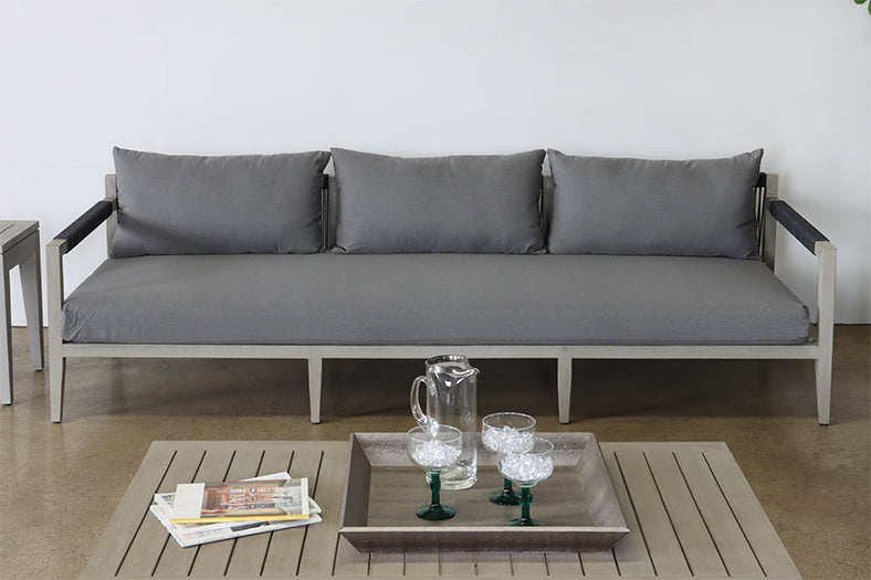 Charcoal & Grey Outdoor Sofa