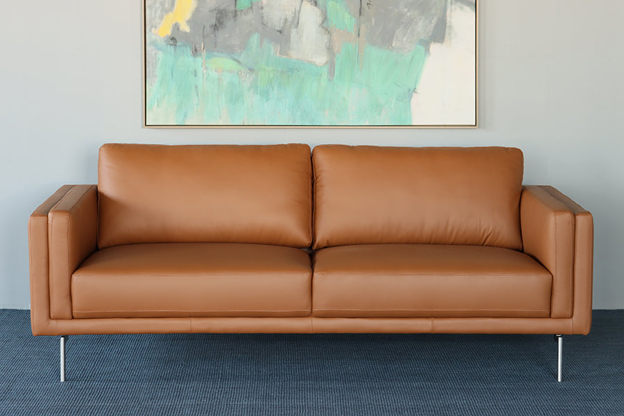 Saddle Leather International Style Sofa