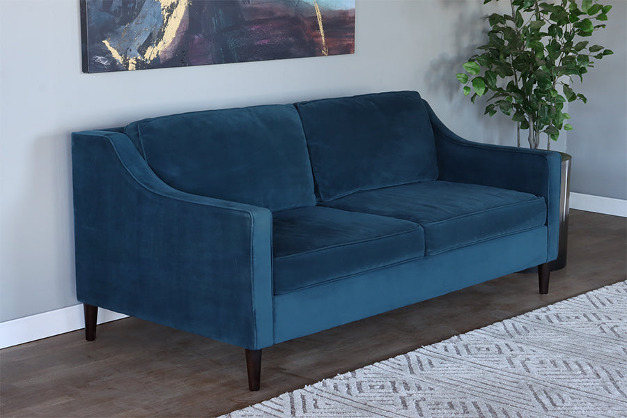 Blue Velvet Sofa