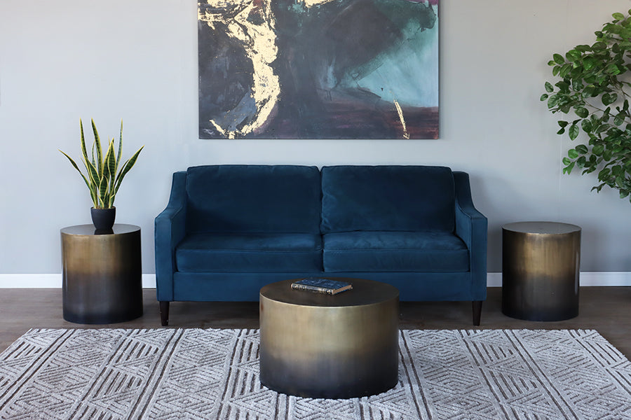 Blue Velvet Sofa