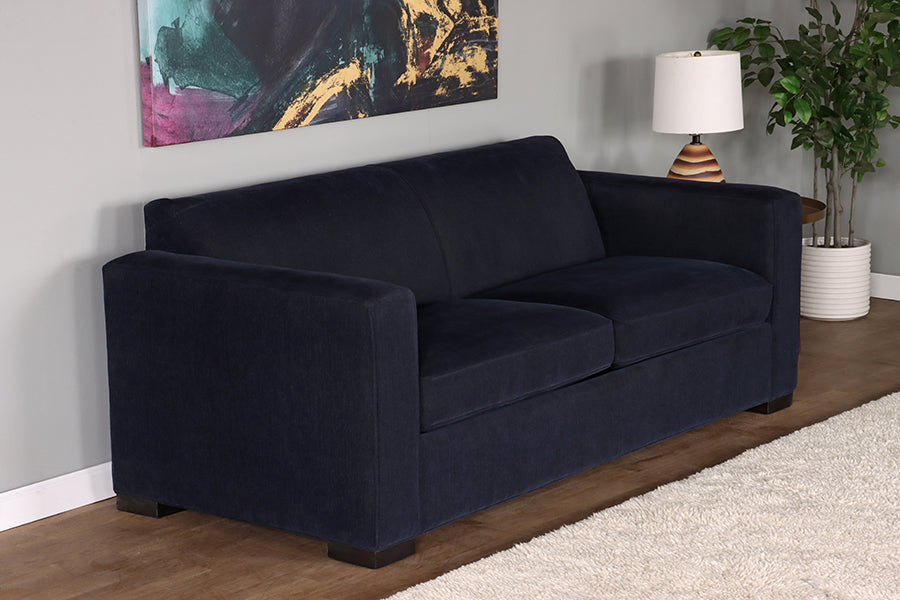 Navy 2-Cushion Sleeper Sofa w/ Air Pump