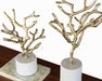 SFIG152 Set of 2 Tree Figurines on Marble Base