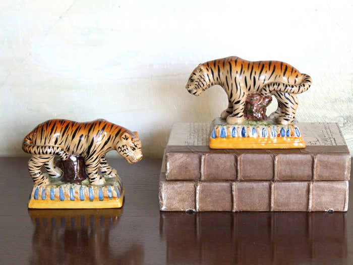 Set of 2 Tiger Figurines — Bridge Furniture & Props NY