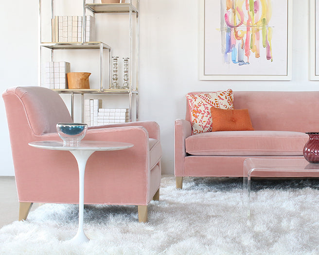 Saarinen Style Tulip End Table with White Stone Top
